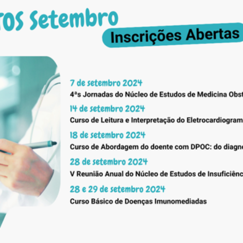 Eventos em Setembro, com inscrições abertas!