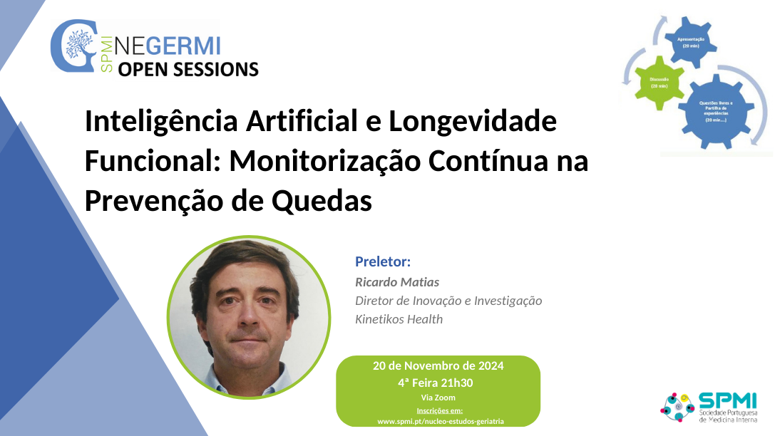 Inteligência Artificial e Longevidade Funcional Monitorização Contínua na Prevenção de Quedas