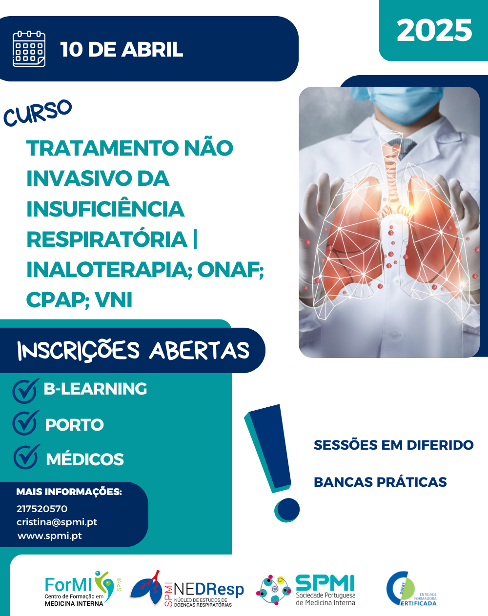 Tratamento não invasivo da Insuficiência Respiratória Inaloterapia; ONAF; CPAP; VNI (2)